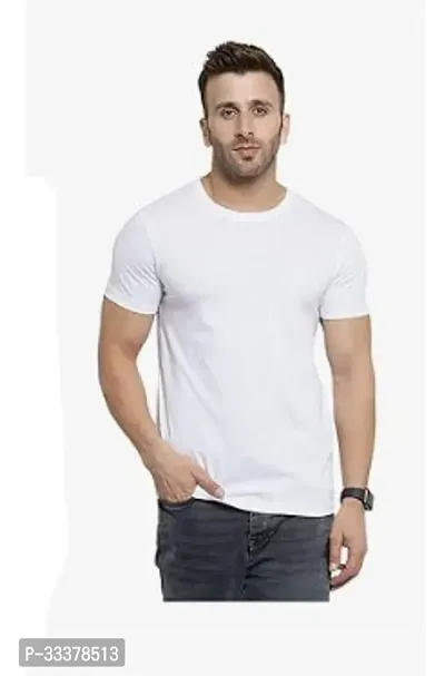 Stylish Cotton Blend Round Neck Tees for Men-thumb0