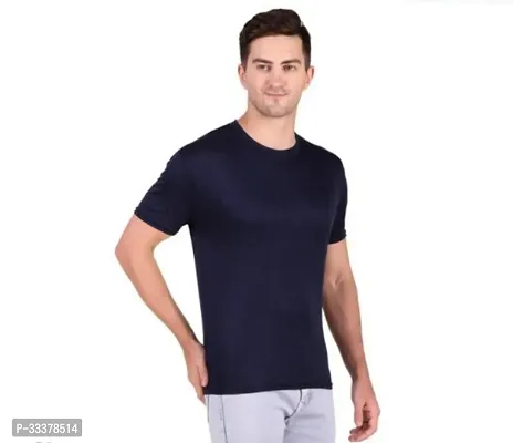 Stylish Cotton Blend Round Neck Tees for Men-thumb0