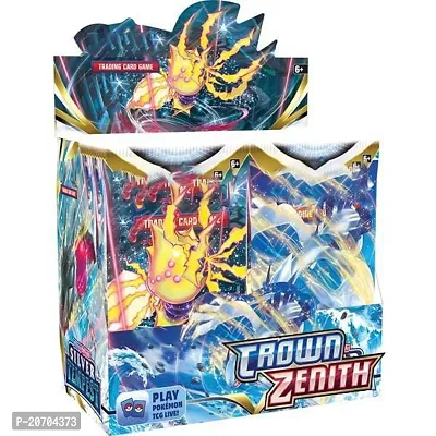 Trading Cards Game for Kids Poke Cards Booster Pack Game Scarlet  Violet Card with Action Booster Packs (36 Crown Zenith)-thumb0