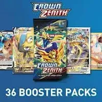 Trading Cards Game for Kids Poke Cards Booster Pack Game Scarlet  Violet Card with Action Booster Packs (36 Crown Zenith)-thumb3