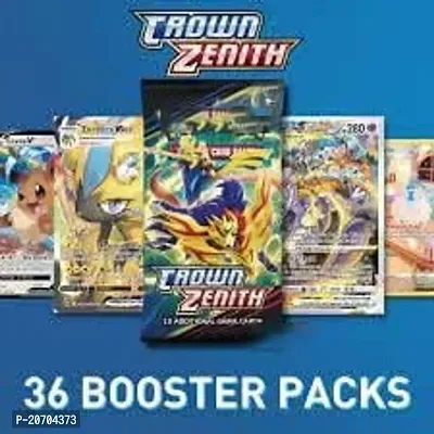 Trading Cards Game for Kids Poke Cards Booster Pack Game Scarlet  Violet Card with Action Booster Packs (36 Crown Zenith)-thumb4