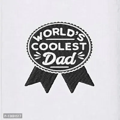 Mrunals Fashion - 150 GSM Hand Towel with World Coolest Dad Embroidery (Pack of 2), Size 16 (W) X 27(L) inch, Black Colour Embroidery on White Towel-thumb2
