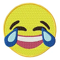 Mrunals Fashion - 150 GSM Hand Towel with Emoji Embroidery (Pack of 2), Size 16 (W) X 27(L) (40.5 cm X 68.5 cm) inch, Towel Color White.-thumb1