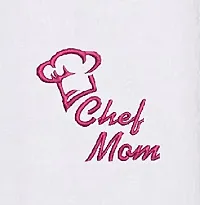 Mrunals Fashion - 150 GSM Hand Towel with Chef Mom Embroidery (Pack of 2), Size 16 (W) X 27(L) inch, Embroidery on White Towel-thumb1