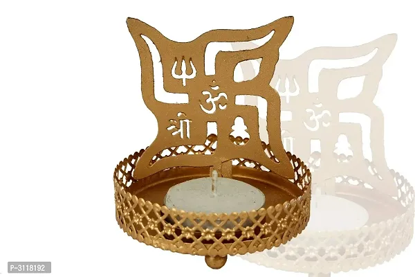 Swastik Shadow Tealight Candle Holder-thumb2