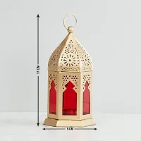 Decorative Red Iron Lantern And Tealight Candle Holder-thumb4