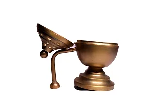 Designer Home D&eacute;cor Metal Dhuna Loban Burner/ Bakhoor Burner /Dhooni Or Dhoop Dani Or Dhuni | Brass Table Diya-thumb2