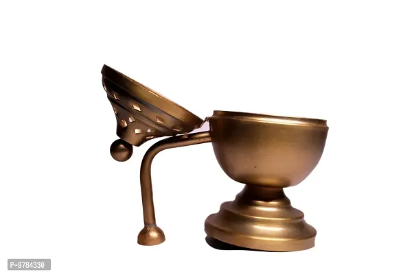 Designer Home D&eacute;cor Metal Dhuna Loban Burner/ Bakhoor Burner /Dhooni Or Dhoop Dani Or Dhuni | Brass Table Diya-thumb3