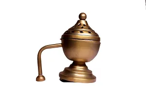 Designer Home D&eacute;cor Metal Dhuna Loban Burner/ Bakhoor Burner /Dhooni Or Dhoop Dani Or Dhuni | Brass Table Diya-thumb1