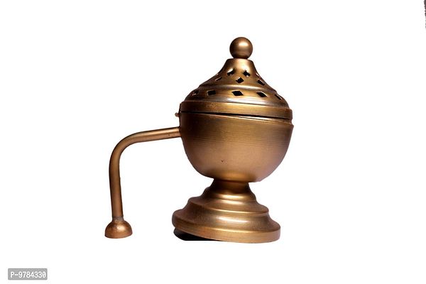 Designer Home D&eacute;cor Metal Dhuna Loban Burner/ Bakhoor Burner /Dhooni Or Dhoop Dani Or Dhuni | Brass Table Diya-thumb2