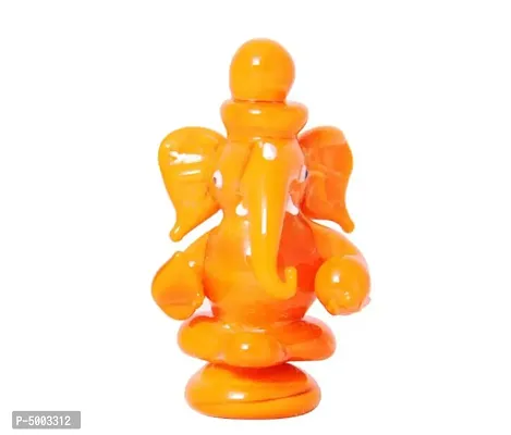 Heaven D&eacute;cor Glass Opal Ganesha (3.3 cm X 3.3 cm X 5.5 cm, Orange)-thumb0