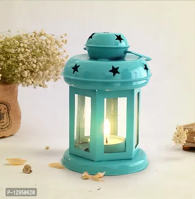 Heaven Decor Decorative Hanging Tealight Candle Holder Lantern Indoor outdoor Home Decorati  Blue-thumb0