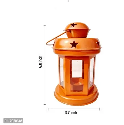 Heaven Decor Decorative Hanging Tealight Candle Holder Lantern Indoor outdoor Home Decorati  Orange-thumb2