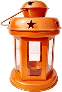 Heaven Decor Decorative Hanging Tealight Candle Holder Lantern Indoor outdoor Home Decorati  Orange-thumb3