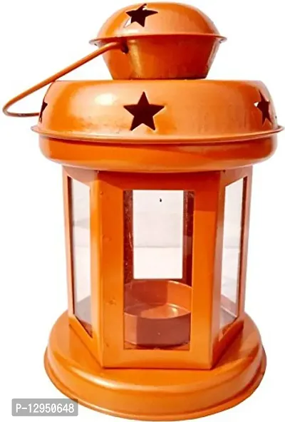 Heaven Decor Decorative Hanging Tealight Candle Holder Lantern Indoor outdoor Home Decorati  Orange-thumb4