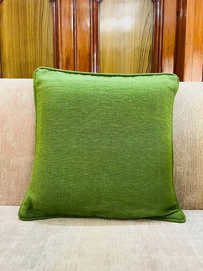 Yellow plain solid heavy cushion cover