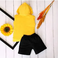 Trendy cotton Yellow clothing set for boys and girls-thumb1