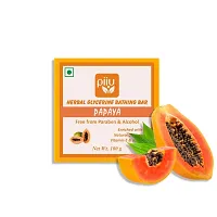 Piiu Skincare Pack- 100g | Pack of 4 unique Bathing Bar | Buy 2 Get 2 Offer | Skin Protection | Glowing Skin | Paraben Free | Vegan (Rose | Papaya | Aloe Vera, Neem, Tulsi | Charcoal)-thumb3