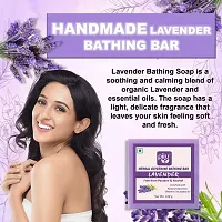 Piiu Organic Natural Herbal Glycerine Lavender Bathing Bar, 100gm | For Moisturizing  Cleansing | Made with Natural Ingredients | Suitable for All Skin Type (Pack of 1)-thumb2