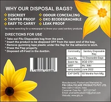 Piiu Sanitary Disposable Bags - 75 Bags | For judicious disposal of tampons, condoms, sanitary pads, panty liners and personal hygiene waste (2)-thumb2