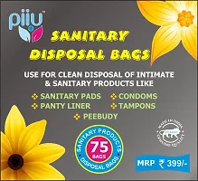 Piiu Sanitary Disposable Bags - 75 Bags | For judicious disposal of tampons, condoms, sanitary pads, panty liners and personal hygiene waste (2)-thumb1