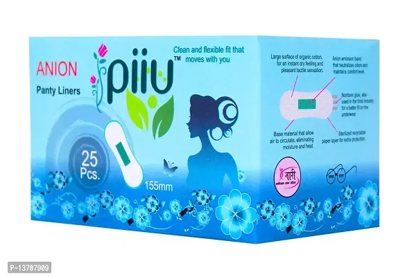 Piiu Cottony Soft Rash Free Ultra Thin Anion Panty Liners (155mm) Pack of 3+ Piiu Organic Natural Herbal Glycerine Rose Bathing Bar | Unisex Bathing Bar, 100gm, Free-thumb2