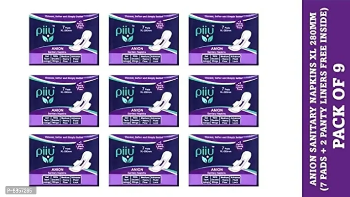 Soft Rash Free Ultra Thin Anion Sanitary Pads XL 280mm (Pack of 9)