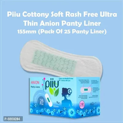 Piiu Cottony Soft Rash Free Ultra Thin Anion Panty Liner 155mm  (Pack of 3)-thumb4