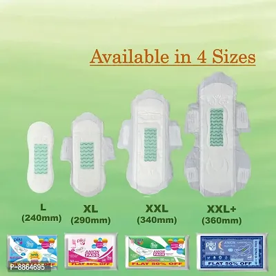 Piiu Cotton Soft Rash Free Ultra Thin Anion Sanitary Pads XXL (340mm) Pack of 50 Pads-thumb2