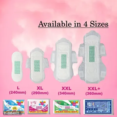 Piiu XL Cotton Soft Rash Free Ultra Thin Onion Sanitary Pads XL (290MM) Pack of 50 Pads-thumb4