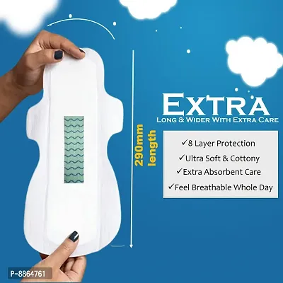 Piiu Cotton Soft Rash Free Ultra Thin Anion Sanitary Pads XL (290mm) Pack of 30 Pads-thumb3