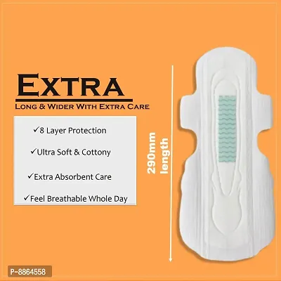 Piiu XL Cotton Soft Rash Free Ultra Thin Onion Sanitary Pads XL (290MM) Pack of 70 Pads-thumb3