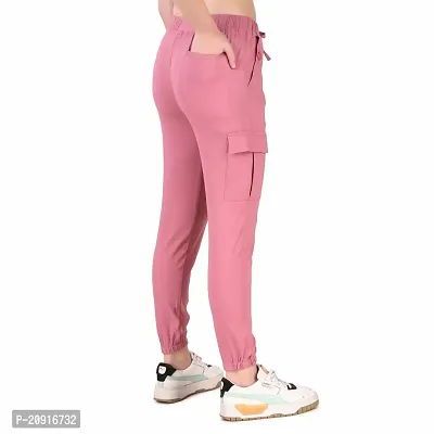 Abhi Ansh Fashion Relaxed Strachable Fit Jogger For Women (34, PINK)-thumb2