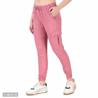 Abhi Ansh Fashion Relaxed Strachable Fit Jogger For Women (34, PINK)-thumb4