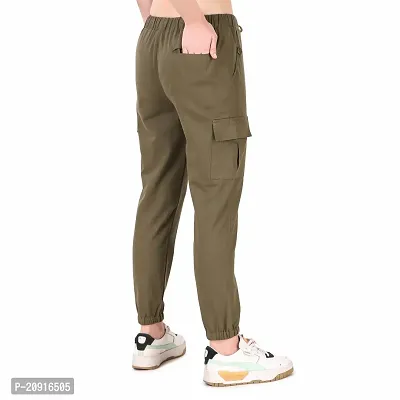 Abhi Ansh Fashion Women's Solid Cotton Lycra Stretchable Slim Fit Jogger-thumb2