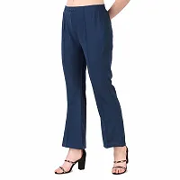 Abhi Ansh Fashion Women's Regular Fit Crepe Pant (32, Royal Blue)-thumb3