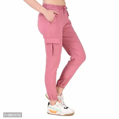 Abhi Ansh Fashion Relaxed Strachable Fit Jogger For Women (34, PINK)-thumb3