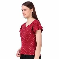 Abhi Ansh Fashion Women's Casual Half Sleeve Top Black-thumb3