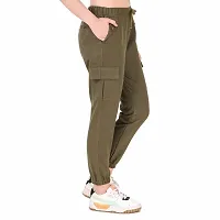 Abhi Ansh Fashion Women's Solid Cotton Lycra Stretchable Slim Fit Jogger-thumb2