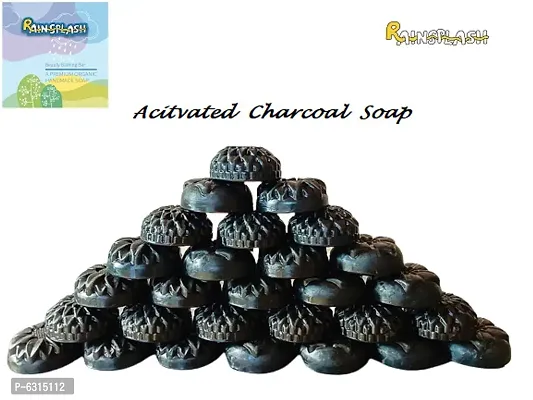 Activated Charcoal Soap Pack of 10 (100g per Soap)-thumb0