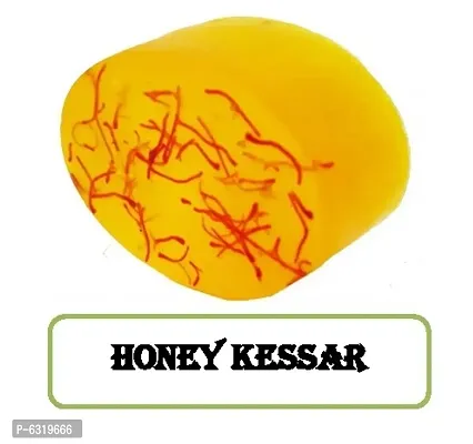 Organic Handmade Honey Kessar Soap Pack of 2 (70g each Soap)-thumb0