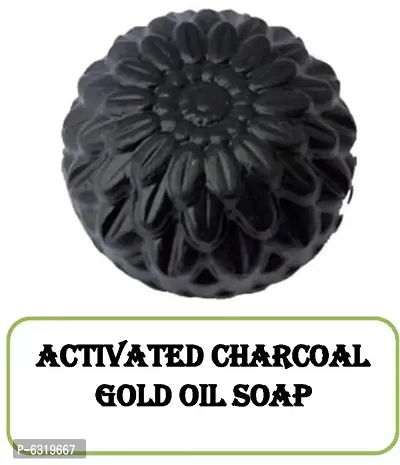 Organic Handmade Charcoal Soap Pack of 2 (70g each Soap)-thumb0