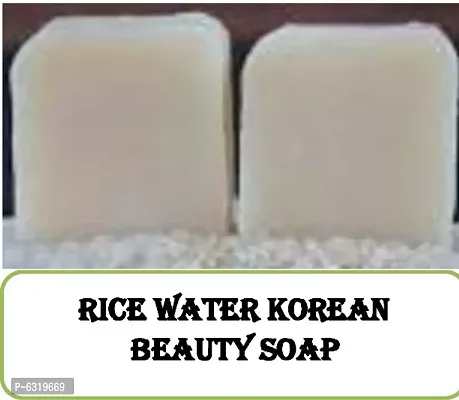 Organic Handmade Rice Water Soap Pack of 2 (70g each Soap)-thumb0