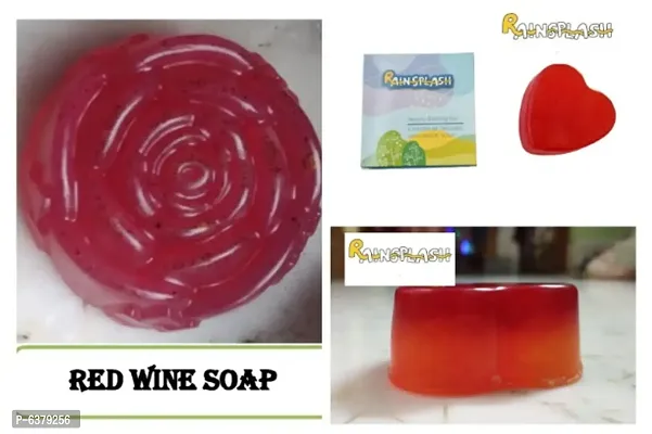 RAINSPLASH HANDMADE ORGANIC RED WINE SOAP PACK OF 3 (100g per Soap)-thumb0