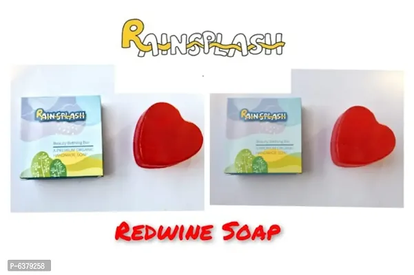 RAINSPLASH HANDMADE ORGANIC RED WINE SOAP PACK OF 2 (100g per Soap)