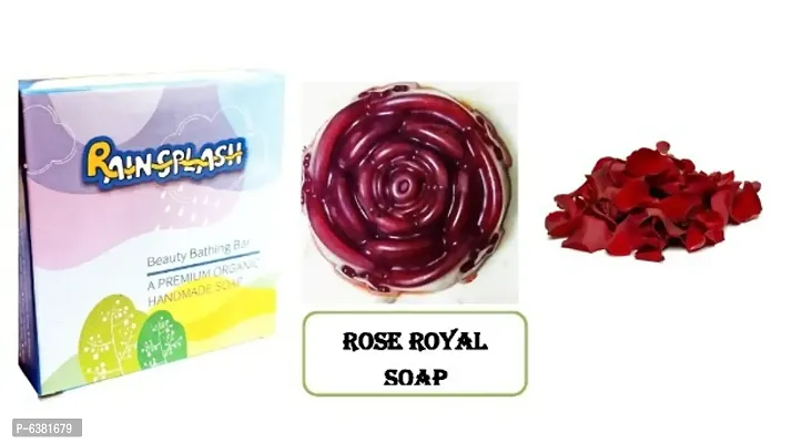 Handmade Organic Rose Soap pack of 2 (100g per Soap)-thumb0
