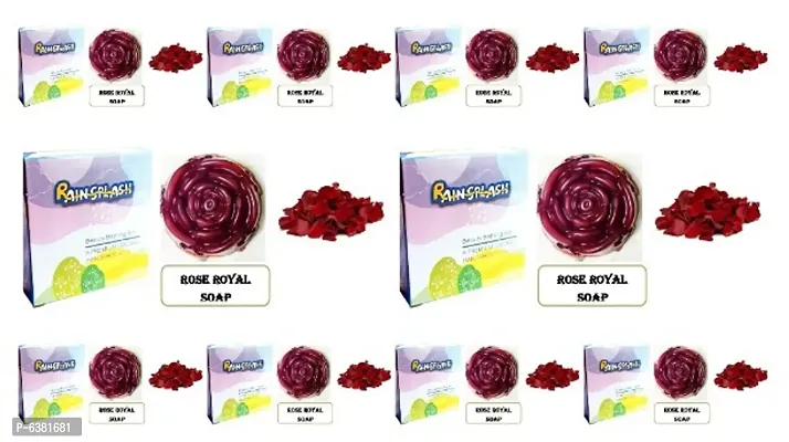 Handmade Organic Rose Soap pack of 10 (100g per Soap)