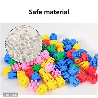 50+ Pcs Hexagon Building Blocks for Intelligent Kids Creative Hexagon Shaped Stem Building Blocks Hexagonal Learning Puzzle Toy Set for Kids Age 2 3 4 5+ Years Multicolor-thumb4