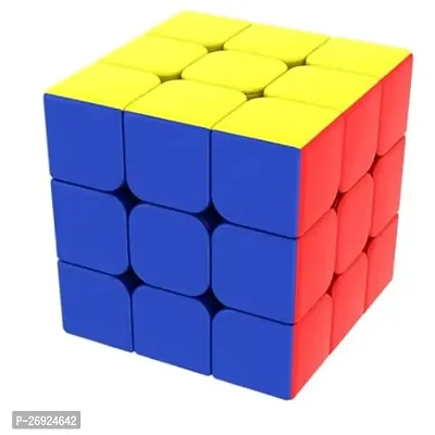 Stickerless 3X3X3 Puzzle Cube for Kids and Adults-thumb0