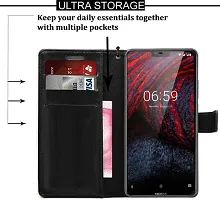 COVERBLACK Magnetic Case Artificial Leather Flip Cover for Vivo Y20 - Venom Black-thumb2